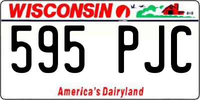 WI license plate 595PJC