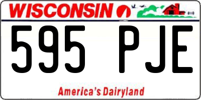 WI license plate 595PJE