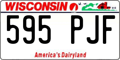 WI license plate 595PJF