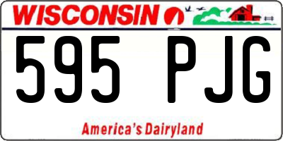 WI license plate 595PJG
