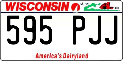 WI license plate 595PJJ