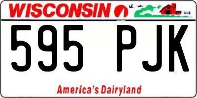 WI license plate 595PJK