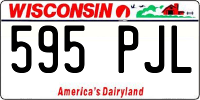 WI license plate 595PJL