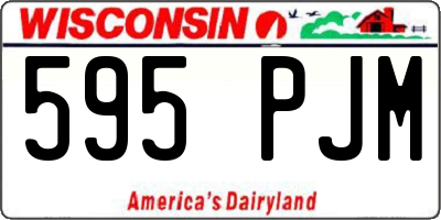WI license plate 595PJM