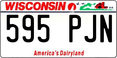 WI license plate 595PJN