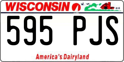 WI license plate 595PJS