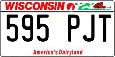 WI license plate 595PJT