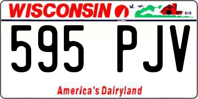 WI license plate 595PJV