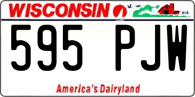 WI license plate 595PJW
