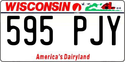WI license plate 595PJY