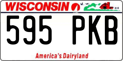WI license plate 595PKB