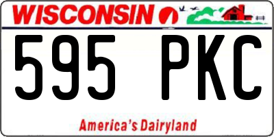 WI license plate 595PKC
