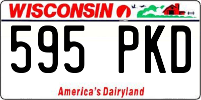 WI license plate 595PKD