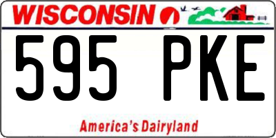 WI license plate 595PKE