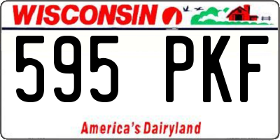 WI license plate 595PKF
