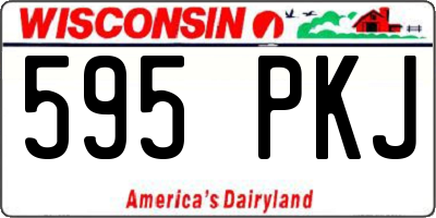WI license plate 595PKJ
