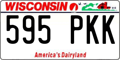 WI license plate 595PKK