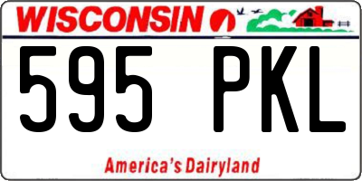 WI license plate 595PKL