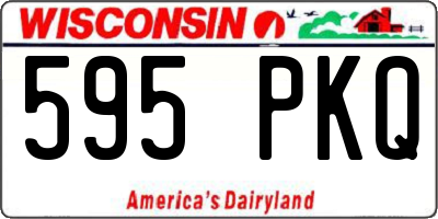 WI license plate 595PKQ