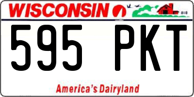 WI license plate 595PKT