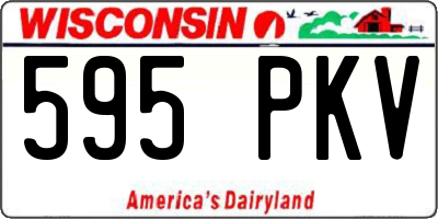 WI license plate 595PKV