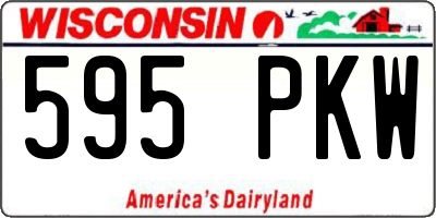 WI license plate 595PKW