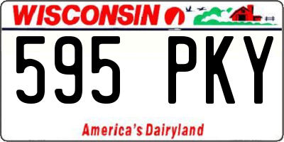 WI license plate 595PKY