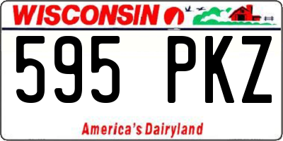 WI license plate 595PKZ