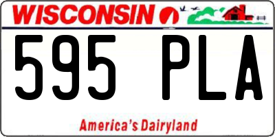 WI license plate 595PLA