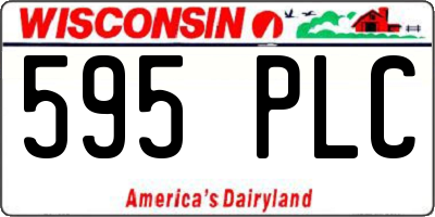 WI license plate 595PLC