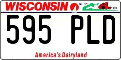WI license plate 595PLD
