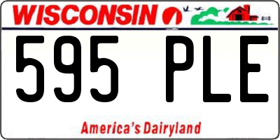 WI license plate 595PLE