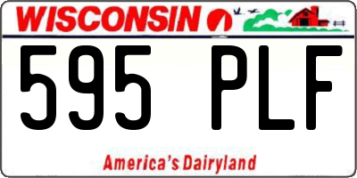 WI license plate 595PLF