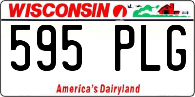 WI license plate 595PLG