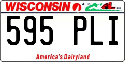 WI license plate 595PLI