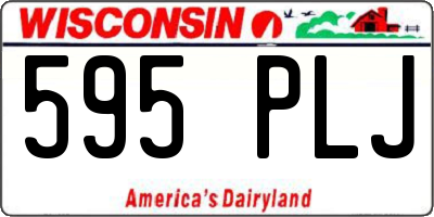 WI license plate 595PLJ