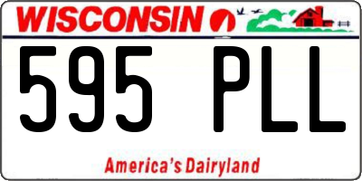 WI license plate 595PLL