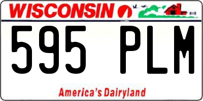 WI license plate 595PLM