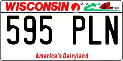 WI license plate 595PLN