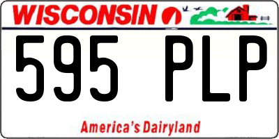 WI license plate 595PLP