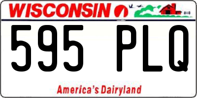 WI license plate 595PLQ