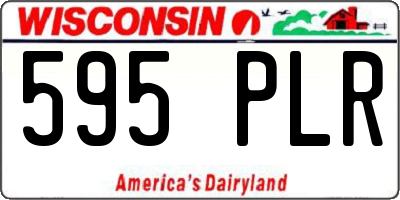 WI license plate 595PLR