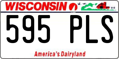WI license plate 595PLS