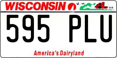 WI license plate 595PLU