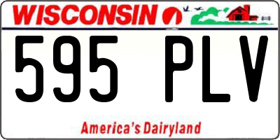 WI license plate 595PLV