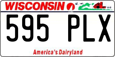 WI license plate 595PLX