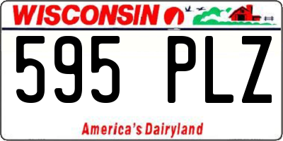 WI license plate 595PLZ