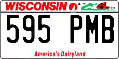 WI license plate 595PMB