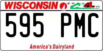 WI license plate 595PMC