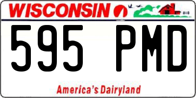 WI license plate 595PMD